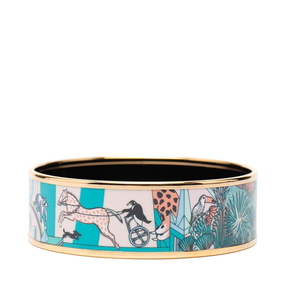 Pre-Loved Hermes Wide Animapolis Enamel Bracelet 62 - Picture 2 of 6